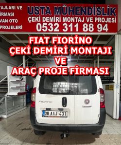 fıat fıorıno kamyonet çeki demiri Takma montajı ve araç proje firması ankara USTA MÜHENDİSLİK 05323118894